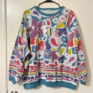 Colorful Floral Women's Sweater